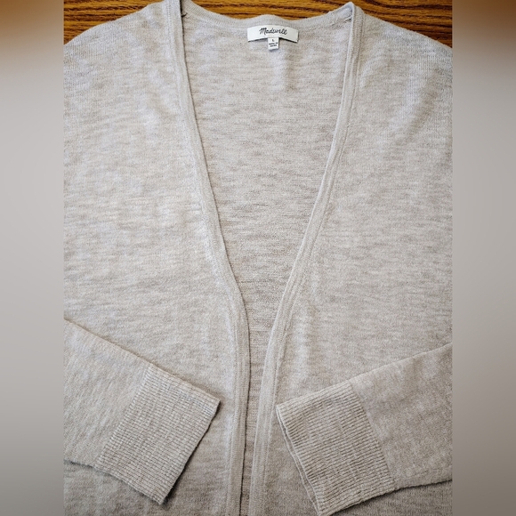 Madewell women's open front cardigan, lightweight,cotton blend,size L, pockets. - Picture 6 of 16